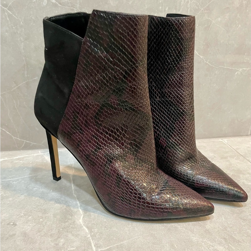 Nine West Tennon Pointed Ankle Boots Snakeskin Whimsygoth - Picture 2 of 7